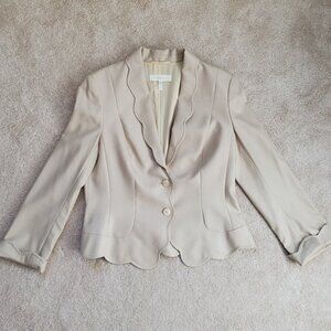 Escada Beige Summer Wool-and-Silk Jacket. Size 40